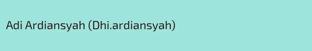 Adi Ardiansyah (Dhi.ardiansyah)